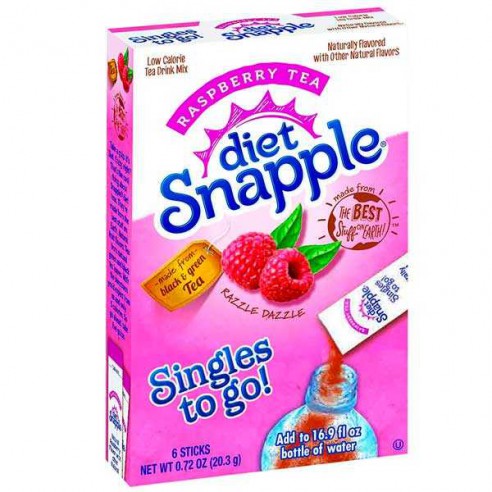 Snapple Diet Raspberry Tea Singles To Go 6 Pack - 20.3