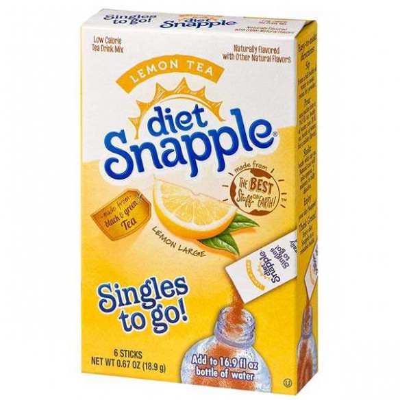 Snapple Diet Lemon Tea Singles To Go 6 Pack - 18.9 g