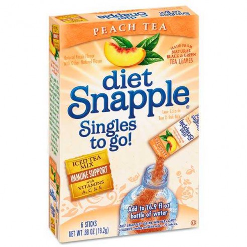 Snapple Diet Pach Tea Singles To Go 6 Pack - 20.4 g