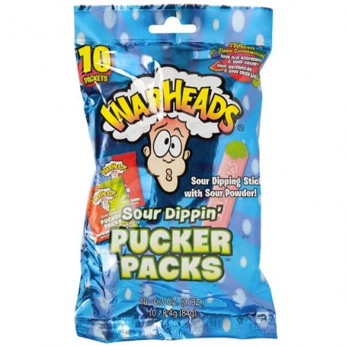 Warheads Sour Dippin Pucker Packs 10 Pack - 84 g