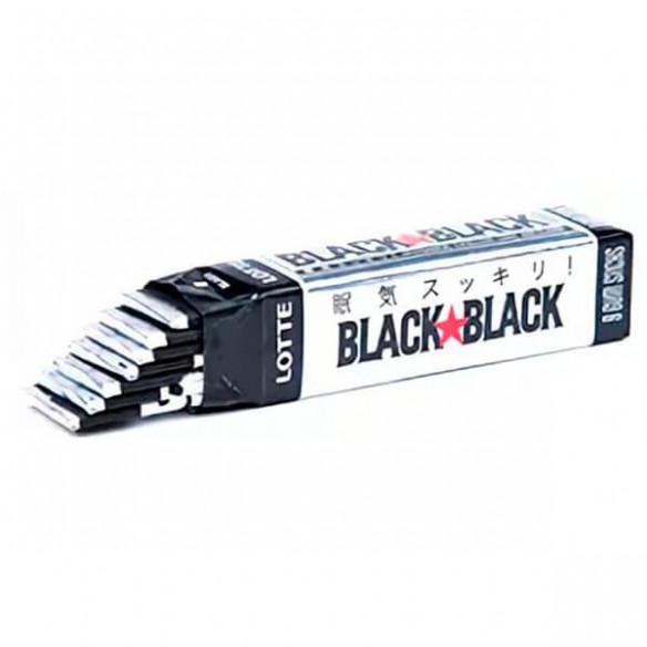 Lotte Black Black Caffeine Chewing Gum 26 g