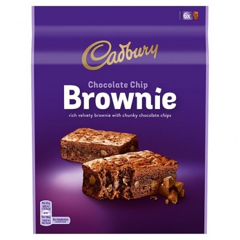 Cadbury Chocolate Chip Brownie 6 Pack - 150 g