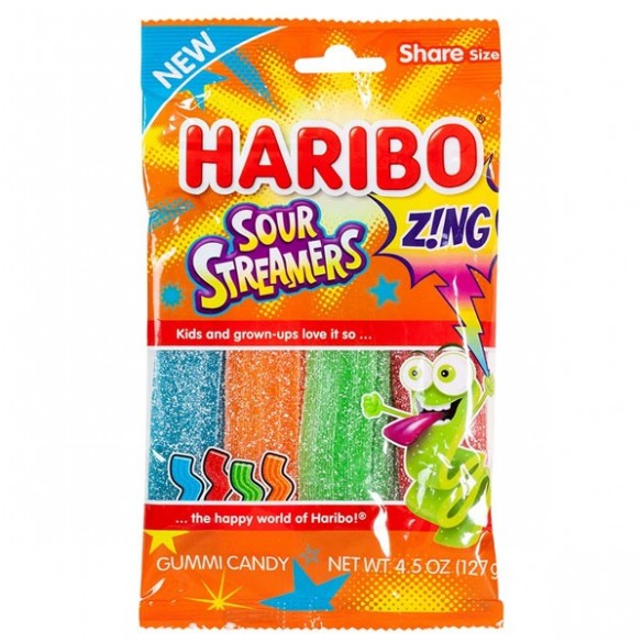 Haribo Sour Streamers Zing 127 g