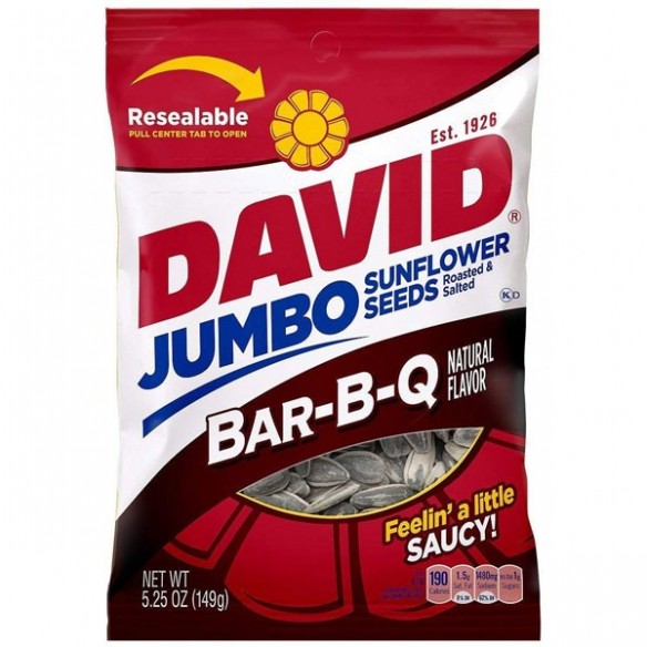 DAVID Bar-B-Q Jumbo Roasted and Salted Sunflower Seeds 149 g