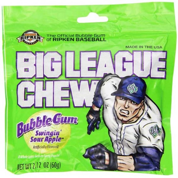 Big League Green Apple Chew Bubble Gum 60 g