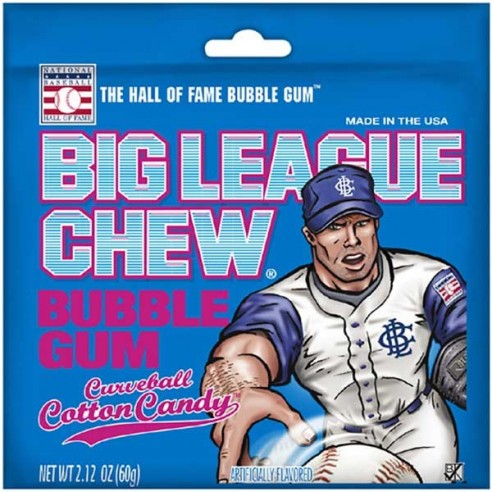 Big League Cotton Candy Chew Bubble Gum 60 g