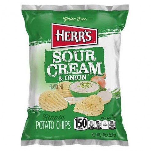 Herr's Sour Cream & Onion Potato Chips 28 g