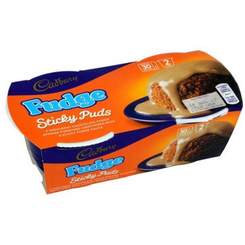 Cadbury Fudge Sticky Puds 2 Pack - 190 g
