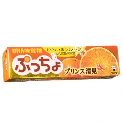 UHA MIKAKUTO Puccho Kiyomi Tangerine Chews Stick 50 g