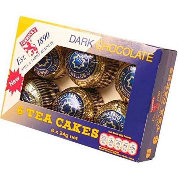 Tunnocks Dark Chocolate Teacakes 6 Pack - 144 g