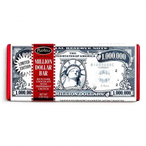 Million Dollar DARK Peppermint Chocolate Bar 57 g