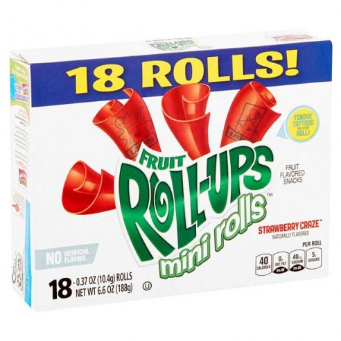 Fruit Roll-Ups Mini Rolls Strawberry 18 Pack - 188 g