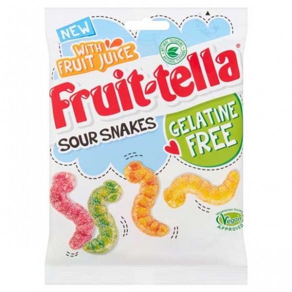 Fruittella Sour Snakes Gelatine Free 100 g