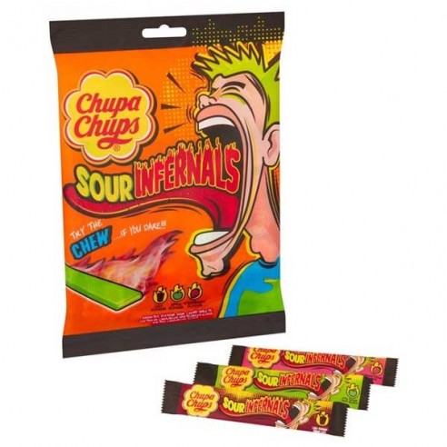 Chupa Chups Sour Infernals Chew 120 g