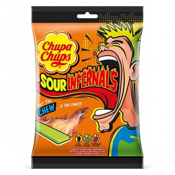 Chupa Chups Sour Infernals Chew 120 g