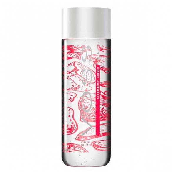 Voss Strawberry Ginger Sparkling Water Bottle 330 mL