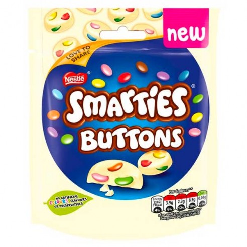 Smarties Buttons White