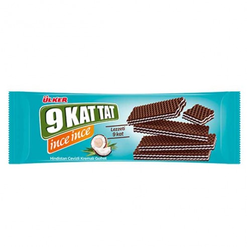 Ulker 9 Kat Tat Ince Chocolate Coconut Wafer